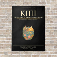 Thumbnail for Kaohsiung International Airport KHH - Canvas Framed - Black