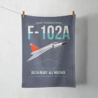 Thumbnail for F-102A Delta Dagger design on navy blue towel