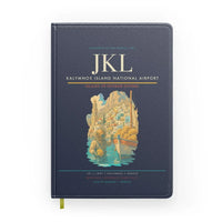 Thumbnail for Kalymnos Island National Airport (JKL) design on navy blue notebook