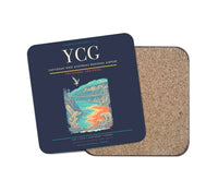 Thumbnail for Castlegar–West Kootenay Regional Airport (YCG) design on navy blue 1 piece coaster
