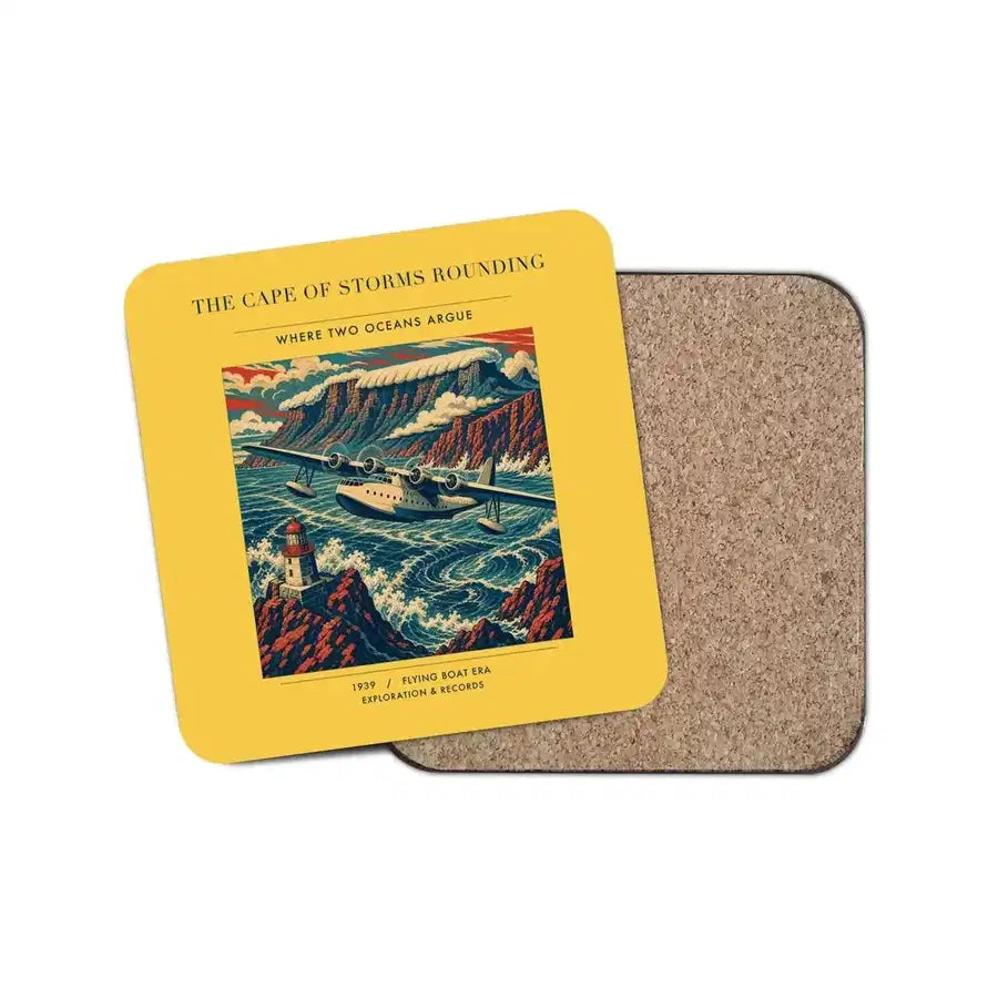 The Cape Of Storms Rounding - Designed Coasters design on yellow 1-piece