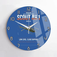 Thumbnail for Westland Scout AH1 design on blue no frame wall clock