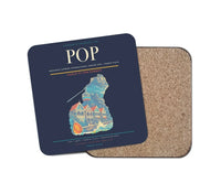 Thumbnail for Gregorio Luperón International Airport (POP) design on navy blue 1 piece coaster