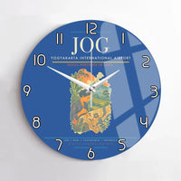 Thumbnail for Yogyakarta International Airport (JOG) design on blue no frame wall clock