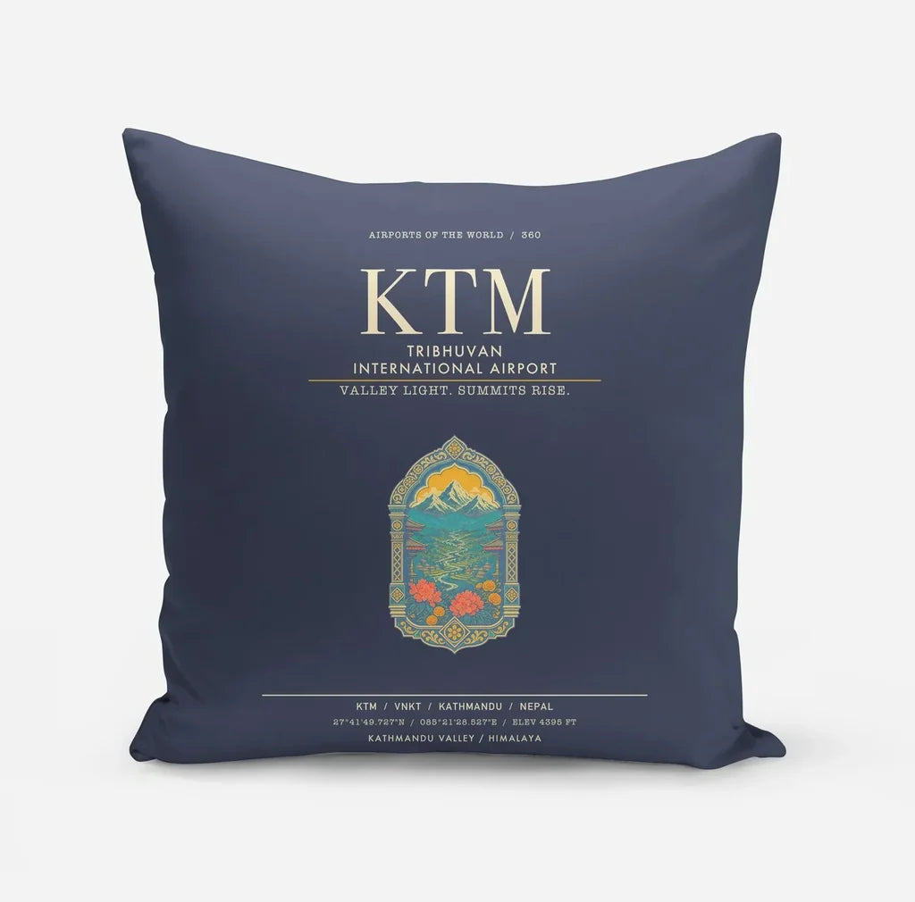 Tribhuvan International Airport Kathmandu KTM - Navy Blue