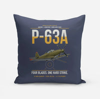 Thumbnail for P-63A Kingcobra design on navy blue pillow