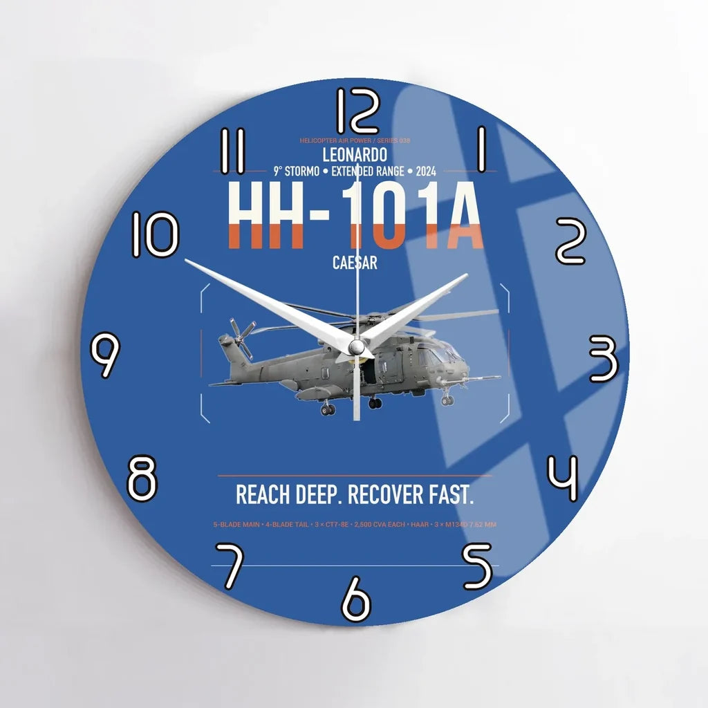 Leonardo HH-101A Caesar design on blue no frame wall clock
