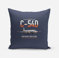 Thumbnail for C-54D Skymaster design on navy blue pillow