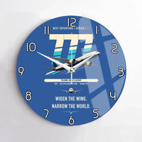 Thumbnail for Boeing 777-9 design on blue no frame wall clock