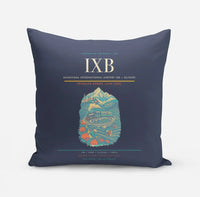 Thumbnail for Bagdogra International Airport (IXB) design on navy blue pillow