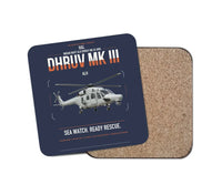 Thumbnail for HAL ALH Dhruv Mk III design on navy blue 1 piece coaster
