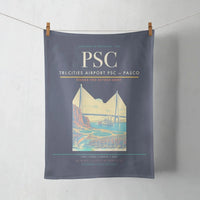 Thumbnail for Tri-Cities Airport (PSC) design on navy blue towel