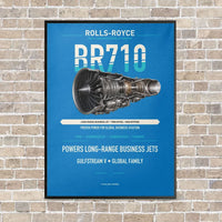 Thumbnail for BR710 vertical canvas print - framed - turquoise background