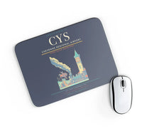 Thumbnail for Cheyenne Regional Airport (CYS) design on navy blue rectangle mouse pad