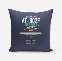 Thumbnail for Air Tractor AT-802F Fire Boss design on navy blue pillow