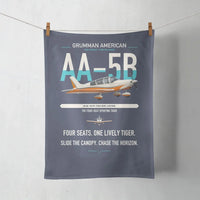 Thumbnail for Grumman American AA-5B Tiger design on navy blue towel