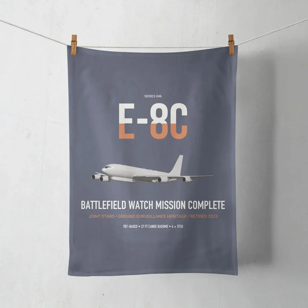 E-8C Joint STARS design on navy blue towel