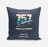 Thumbnail for Boeing 757-300 design on navy blue pillow