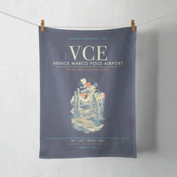 Thumbnail for Venice Marco Polo Airport VCE - Lagoon Printmaker's Tide - Navy Blue