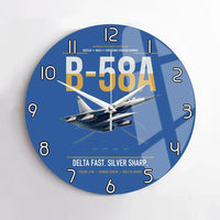 Thumbnail for B-58A Hustler design on blue no frame wall clock