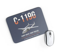 Thumbnail for C-119G Flying Boxcar design on navy blue rectangle mouse pad