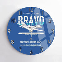 Thumbnail for Cessna Citation Bravo design on blue no frame wall clock