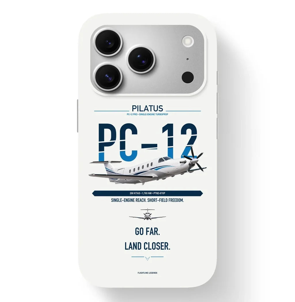 PC-12 PRO Case design on white iphone case