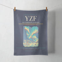 Thumbnail for Yellowknife Airport (YZF) design on navy blue towel