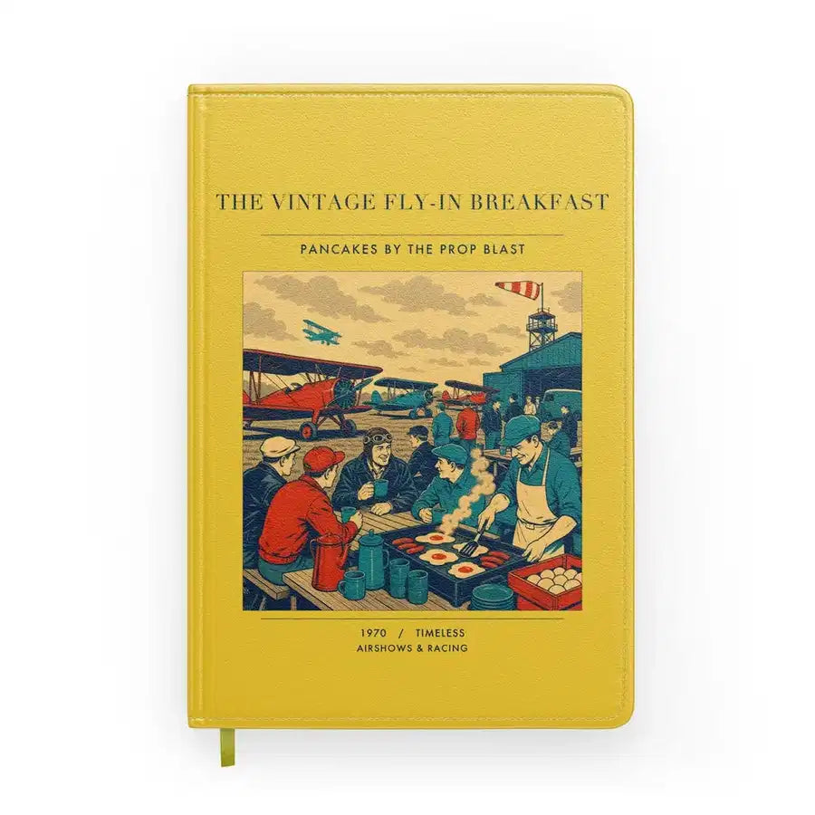 VINTAGE G4487 - The Vintage Fly-In Breakfast - Designed Notebooks design on yellow