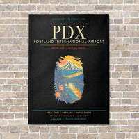 Thumbnail for Portland International Airport PDX - Canvas Framed - Black