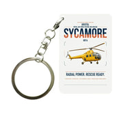 Thumbnail for Bristol Sycamore HR14 design on white designed key chain, double-side print
