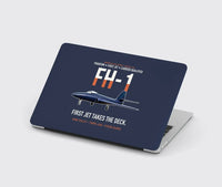 Thumbnail for FH-1 Phantom First Jet Takes the Deck design on navy blue MacBook case