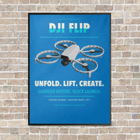 Thumbnail for DJI Flip vertical canvas print - framed - turquoise background
