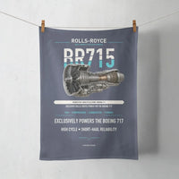 Thumbnail for BR715 design on navy blue towel