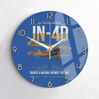 Thumbnail for Curtiss JN-4D Jenny design on blue no frame wall clock