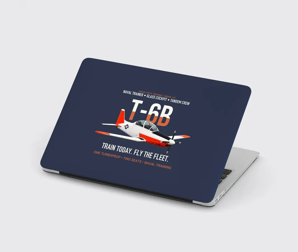 T-6B Texan II Naval Aviator Training design on navy blue MacBook case