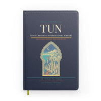 Thumbnail for Tunis-Carthage International Airport (TUN) design on navy blue notebook