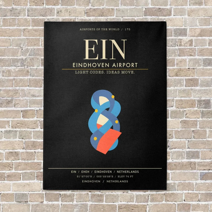 Eindhoven Airport EIN - Canvas Framed - Black