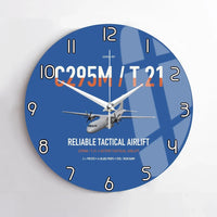 Thumbnail for Airbus C295M T.21 design on blue no frame wall clock