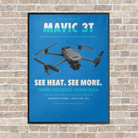Thumbnail for DJI Mavic 3 Thermal vertical canvas print - framed - turquoise background