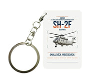 Thumbnail for Kaman SH-2F Seasprite design on white designed key chain, double-side print