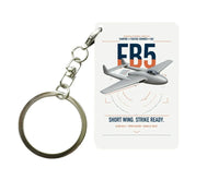 Thumbnail for de Havilland Vampire FB5 design on white designed key chain, double-side print