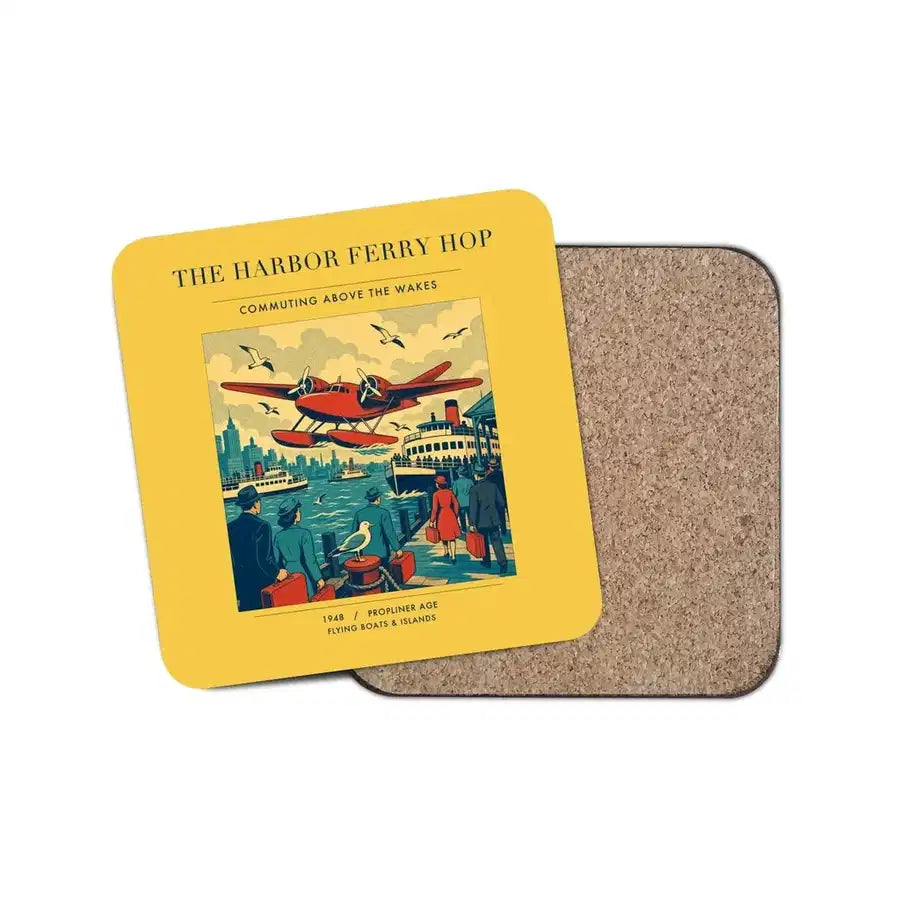 The Harbor Ferry Hop - Designed Coasters design on yellow 1-piece