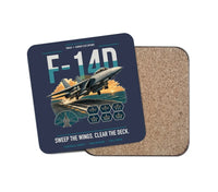 Thumbnail for F-14D Tomcat design on navy blue 1 piece coaster