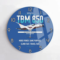 Thumbnail for Socata TBM 850 design on blue no frame wall clock