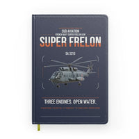 Thumbnail for Sud Aviation SA 321G Super Frelon design on navy blue notebook