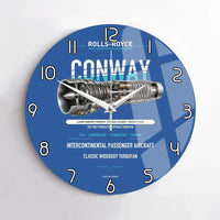 Thumbnail for CONWAY design on blue no frame wall clock