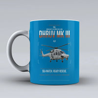 Thumbnail for HAL ALH Dhruv Mk III design on turquoise ceramic mug, double-side print