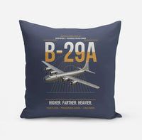 Thumbnail for B-29A Superfortress design on navy blue pillow