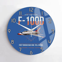 Thumbnail for F-100D Super Sabre design on blue no frame wall clock